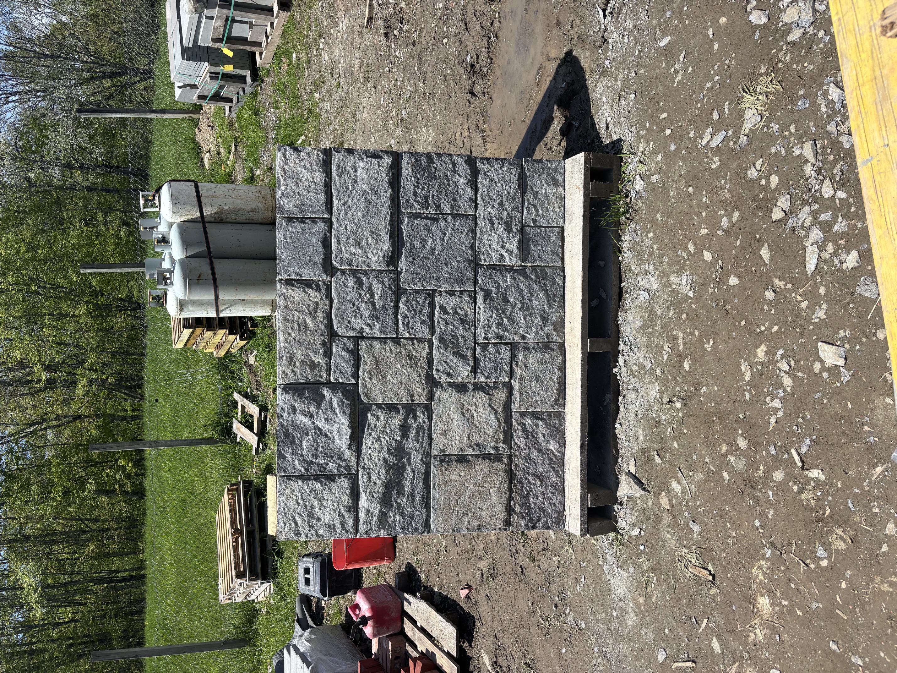 Granite patio stonework